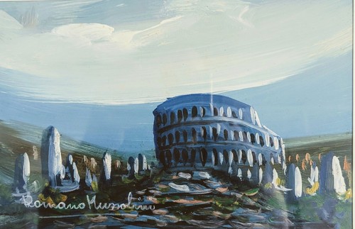 Quadro romano mussolini - romano,