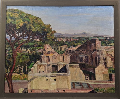 Dipinto olio tela ettore - dipinto, su