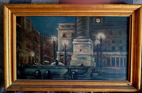 Antico vecchio olio - , tela