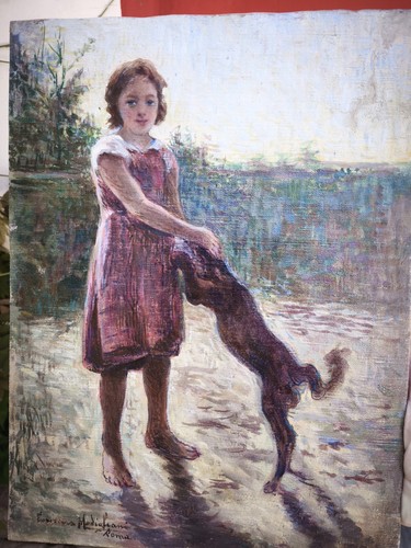 Dipinto olio tela corinna - olio,