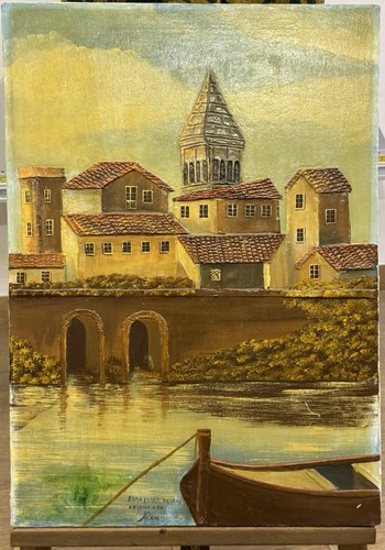 Quadro olio tela di alia - su,